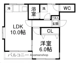 マルーム武者Ⅱ【404号室】の間取り