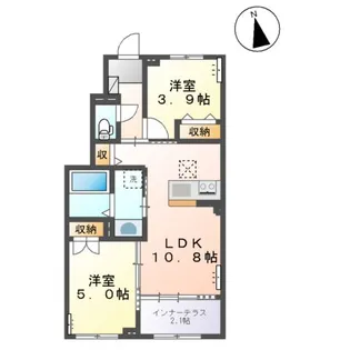 LUMINE【102号室】の間取り