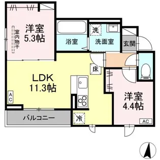 PRIMAVERA吉成台【1階】の間取り