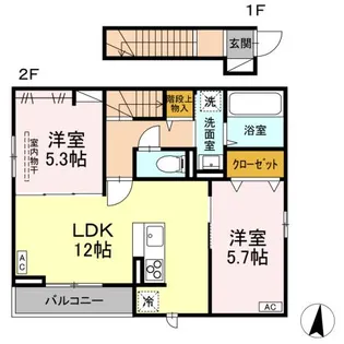 PRIMAVERA吉成台【2階】の間取り