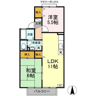 セジュールカワコー【2階】の間取り