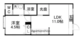 LAND新田東【203号室】の間取り