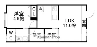 LAND新田東【107号室】の間取り