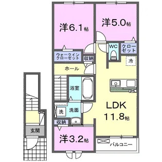 アールポート・E【2階】の間取り