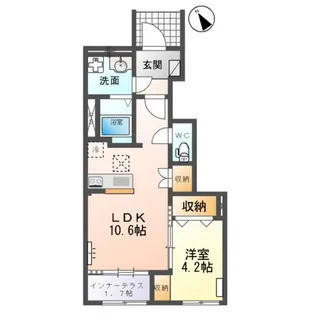 秋千美【105号室】の間取り