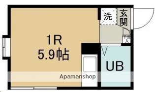ピースフル五橋(家具家電付)【202号室】の間取り