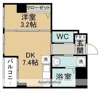 シャルム薬師堂ル・ポン【401号室】の間取り