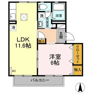 ヴィラ レティス【1階】の間取り
