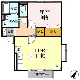 ロイヤルビレッジ B【1階】の間取り