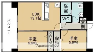 ARAI EAST【404号室】の間取り
