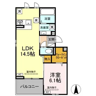 リヴェール長町【1階】の間取り