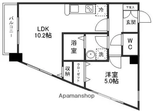 レキシントン・スクエア萩野町【6階】の間取り