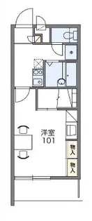 レオパレスアトラス折立Ⅱ【303号室】の間取り