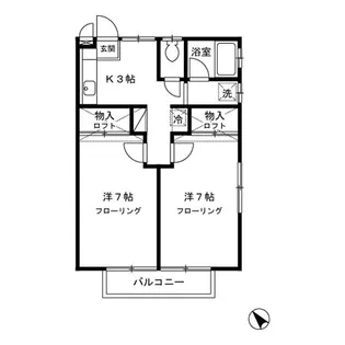 スイートピー国見【1階】の間取り