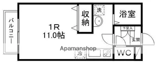 ドミール東勝山【202号室】の間取り
