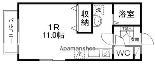 ドミール東勝山【203号室】の間取り