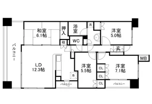ドゥーエ仙台イースト【2階】の間取り