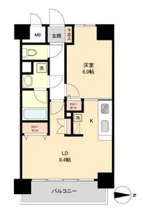 アーバンフラッツ青葉小田原【5階】の間取り