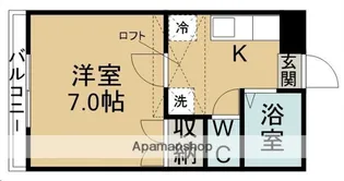 コーポ宮城Ⅲ【202号室】の間取り