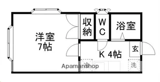 宮城県仙台市太白区八木山香澄町【アパート】の間取り