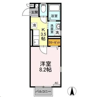 パセオプラシード上杉【2階】の間取り