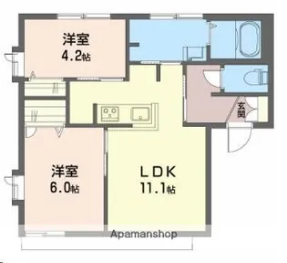 グリーンヒルズCHIDAーD【1階】の間取り