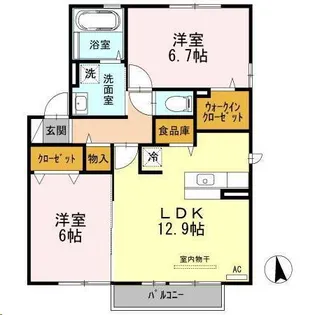 グランド コート【2階】の間取り