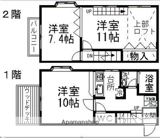 パークハイツ【106号室】の間取り