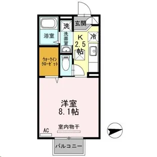 DーROOM小松島【1階】の間取り