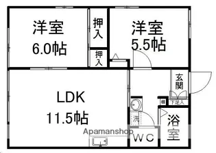 フレグランス・コトー【201号室】の間取り