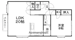アルファネクスト山の寺【101号室】の間取り