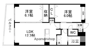 レジェンダ泉中央【302号室】の間取り