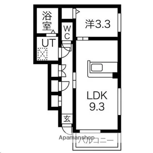 宮城県仙台市青葉区台原3丁目【アパート】の間取り