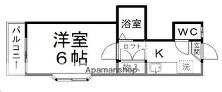 パレス川平【207号室】の間取り