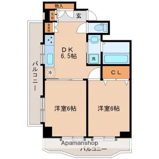 宮城県仙台市青葉区花京院2丁目【マンション】の間取り