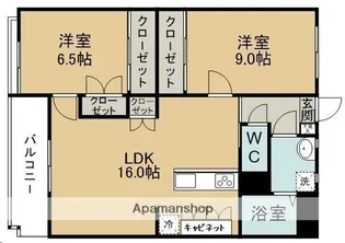 ヴェルデ北仙台【205号室】の間取り