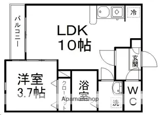 クレフラスト泉中央駅北【101号室】の間取り