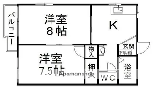 メゾンパーク八乙女【105号室】の間取り