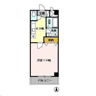 ネオシティー遠見塚【3階】の間取り