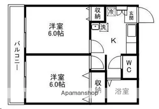 プランドビルあけぼの町【301号室】の間取り
