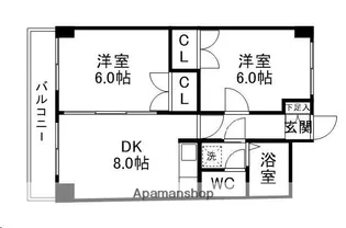 第三ショーケービル【3階】の間取り