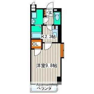 アンソレイユ河原町【501号室】の間取り