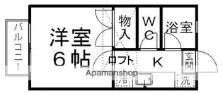 ハイツカタヒラ【103号室】の間取り