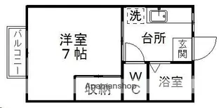 八嶋ハイツ【203号室】の間取り