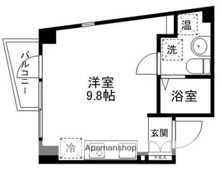 翔・北根【502号室】の間取り