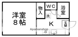 メゾンブランシュ【105号室】の間取り