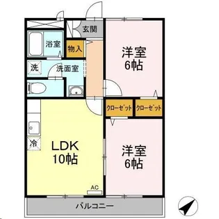 カナディアンコート南吉成 A【3階】の間取り