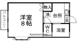 グランデール北仙台【203号室】の間取り