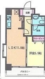 ヒューマンハイム平成【4階】の間取り