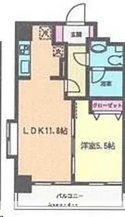 ヒューマンハイム平成【7階】の間取り